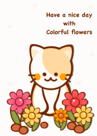 Colorful blooming flowers