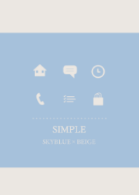 SIMPLE skyblue&beige color
