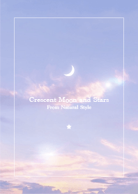 Crescent moon and stars #34