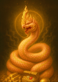 Pink-Gold Naga of Loving Wealth