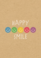 Happy Smile 5color Kraft Line Theme Line Store Happy Smile 5color Kraft Line Theme Line Store
