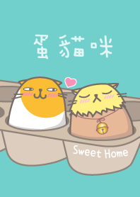 Happy egg cat