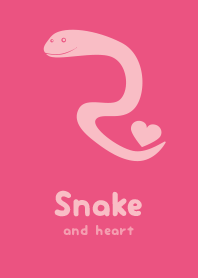 Snake & heart Carnation pink