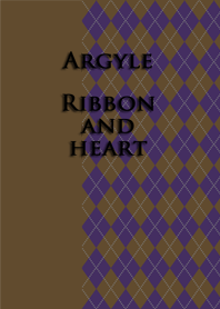 Argyle<Ribbon and heart>