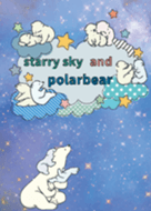 starry sky and polarbear