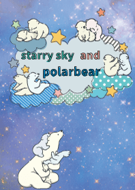 starry sky and polarbear