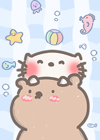 bear & cat  summer