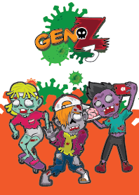 Gen z zombie teenager