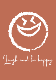 Laugh and be happy-terracotta