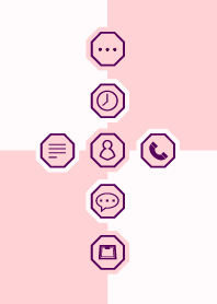 Simple octagon (pink)