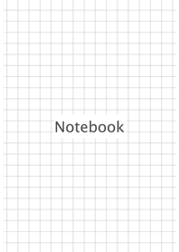 筆記本˙格紋(灰線+白色底)