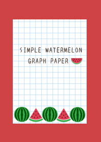 WATERMELON GRAPH PAPERj-RED-BEIGE