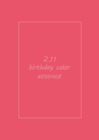 birthday color - February 11