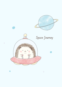 Hedgehog and Space -blue-