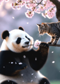 Panda and cat 3