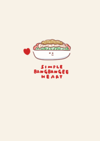 simple bang bangee heart beige