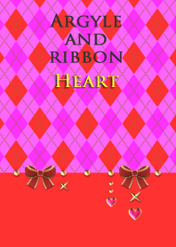Argyle and ribbon<Heart>