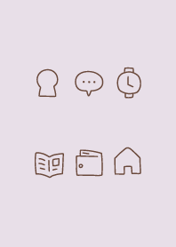 くすみパープル / ゆるシンプル