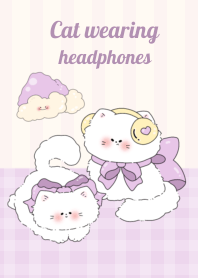 cat wearing headphones2