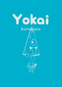 Yokai karakasa  turquoise blue