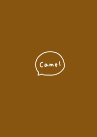 Handwritten camel. White.