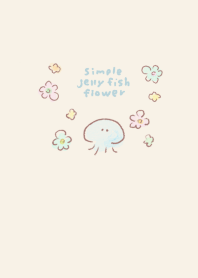 Simple jellyfish flower beige