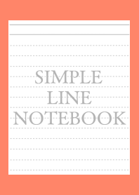 SIMPLE GRAY LINE NOTEBOOK/APRICOT COLOR