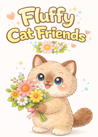 Fluffy Cat Friends 1