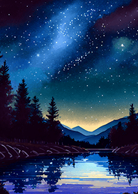 Beautiful starry night view#1443