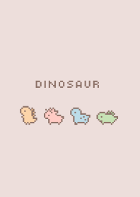 Pixel Dinosaur /pink beige LB