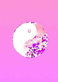 Crystal Yin and yang picture pink