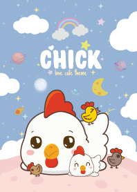 Chicken Fat Kawaii Blue