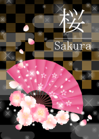 【和柄】桜と扇子１
