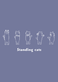 Standing cats -blue gray-