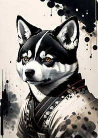 Ukiyo-e Tinta Shiba Inu4