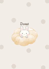 Rabbit in Donut -brown- dot
