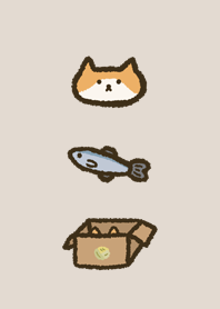 Orange Tabby And Fish ( Some White )