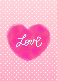 LOVEハート2-水彩-