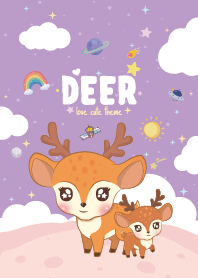 Deer Fat Kawaii Violet