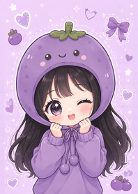 Sweet Blueberry Chibi Girl.