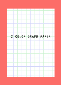 2 COLOR GRAPH PAPER/GREEN&PUR/VERMILION