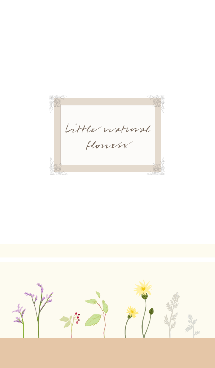 Little natural flowers -simple white-
