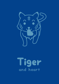 Tiger & heart Royal blue