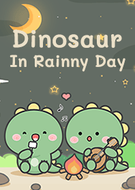 Dino in Rainy Day