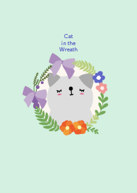 Cat in the wreath