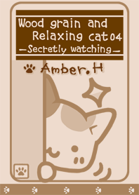 Wood grain and Relaxing cat No.04