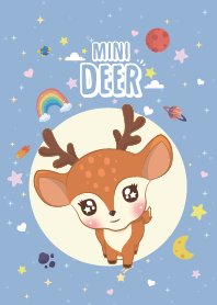 Deer Mini Cute Galaxy Blue