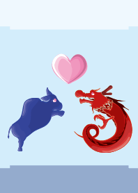 ekst Blue (Cow) Love Red (Dragon)