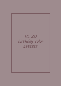 birthday color - October 20