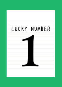 LUCKY NUMBER 1 NOTEBOOK-GREEN-WHITEj